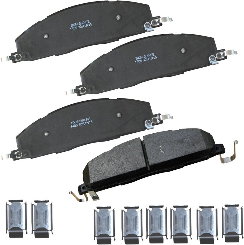 Bendix Premium SBM1400 Semi-Metallic Rear Brake Pads for Dodge Ram 2500 2010-2009, Ram 3500 2010-2009, Ram 4000 2010-2009, Ram 2500 2018-2011, 3500 2018-2011, 4000 2014-2011 - Image 1