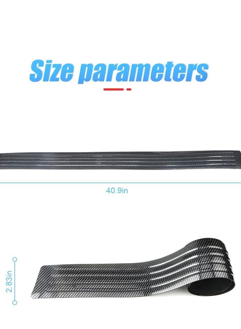 Excefore Car Rear Bumper Protector Guard, Carbon Fiber Anti-Scratch Trunk Door Sill Protection Strip, Self-Adhesive Vehicle Rear Bumper Door Entry Trim Cover, Car Exterior Accessories for Most Cars (40.94")  - Image 2