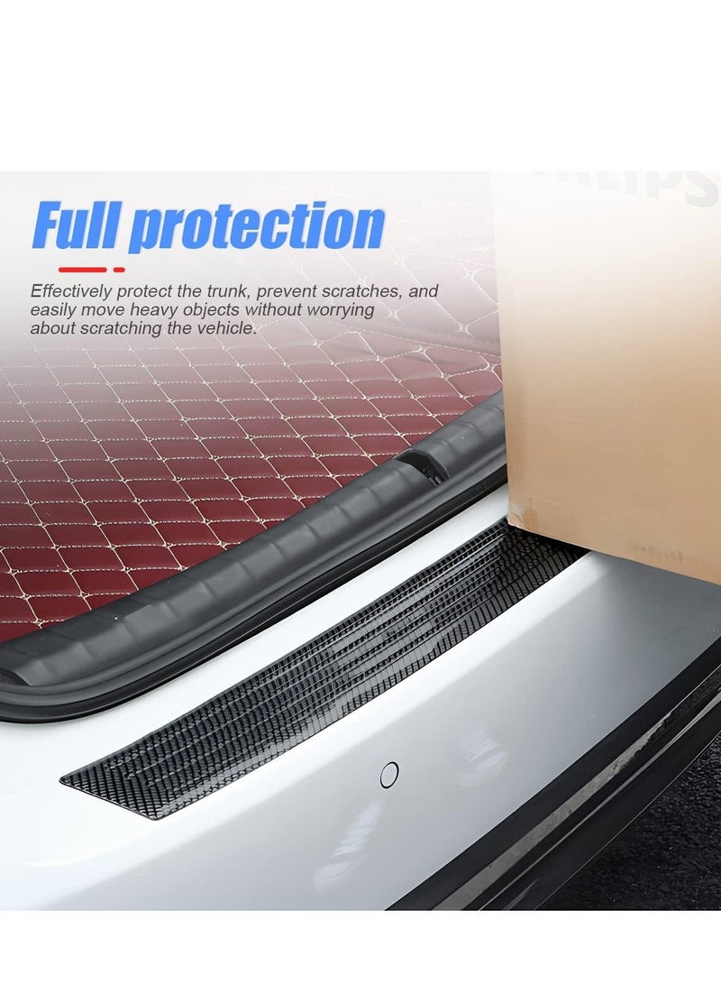 Excefore Car Rear Bumper Protector Guard, Carbon Fiber Anti-Scratch Trunk Door Sill Protection Strip, Self-Adhesive Vehicle Rear Bumper Door Entry Trim Cover, Car Exterior Accessories for Most Cars (40.94")  - Image 3