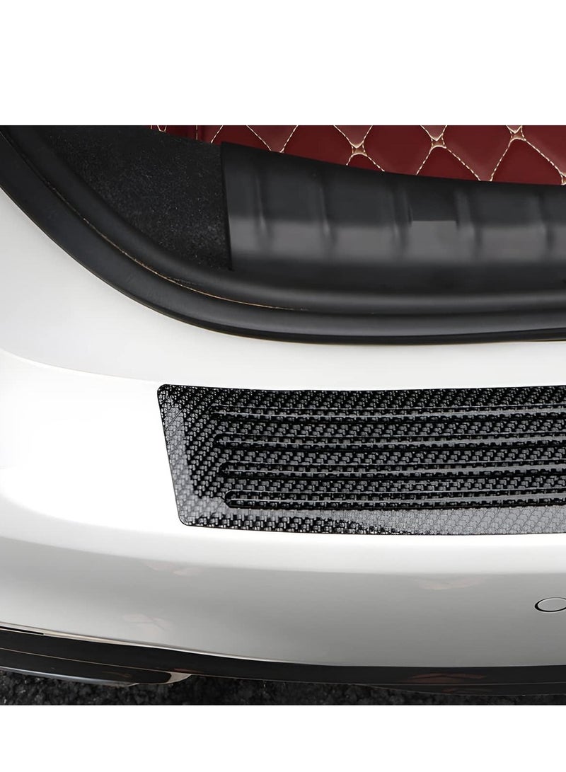 Excefore Car Rear Bumper Protector Guard, Carbon Fiber Anti-Scratch Trunk Door Sill Protection Strip, Self-Adhesive Vehicle Rear Bumper Door Entry Trim Cover, Car Exterior Accessories for Most Cars (40.94")  - Image 4