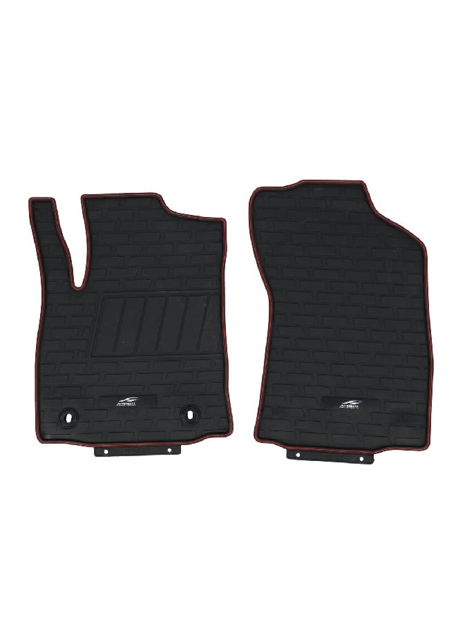 AUTOSMART 3-Piece Easy To Clean Premium Corolla PVC Car Mat Set Black YC-001-FT002  - Image 2