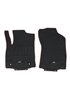 AUTOSMART 3-Piece Easy To Clean Premium Corolla PVC Car Mat Set Black YC-001-FT002  - Image 2