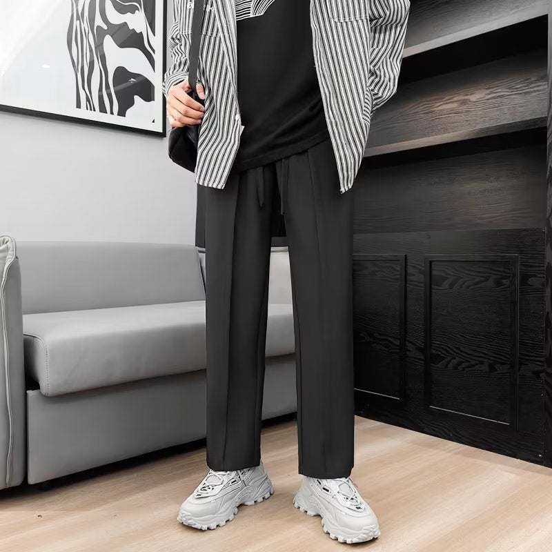 New Loose Straight Pants Korean Style Fashionable Non-Ironing Casual Suit Pants Light Mature Style High-Grade Drape Suit Trousers - Image 3