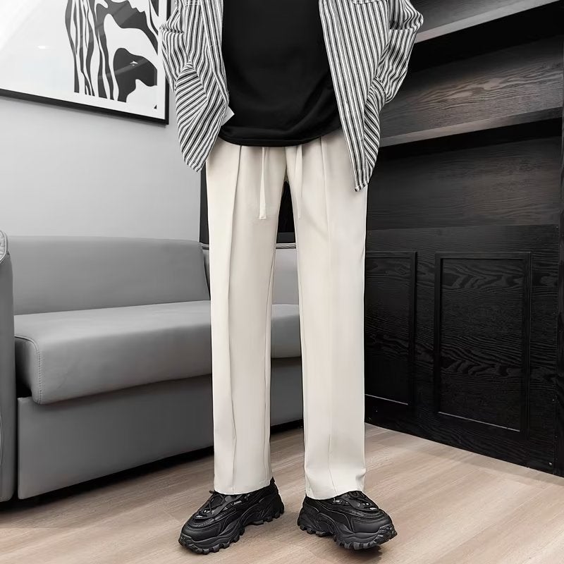 New Loose Straight Pants Korean Style Fashionable Non-Ironing Casual Suit Pants Light Mature Style High-Grade Drape Suit Trousers - Image 5