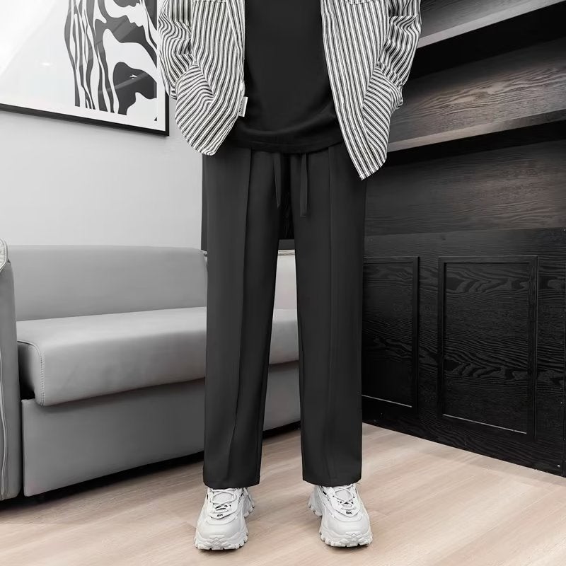 New Loose Straight Pants Korean Style Fashionable Non-Ironing Casual Suit Pants Light Mature Style High-Grade Drape Suit Trousers - Image 2
