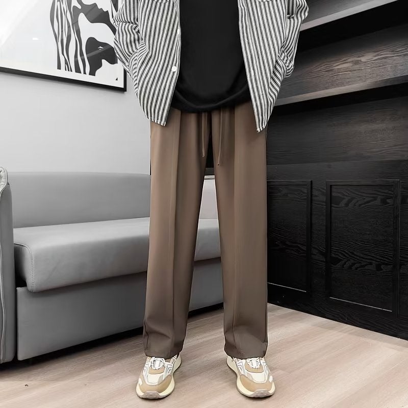 New Loose Straight Pants Korean Style Fashionable Non-Ironing Casual Suit Pants Light Mature Style High-Grade Drape Suit Trousers - Image 4
