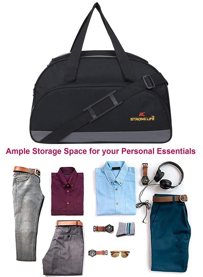 Strong Life Cabin Size 48 Cm Polyester Travel Duffle Bag For Men And Women (35 L) (Black), 22 cm - Image 5