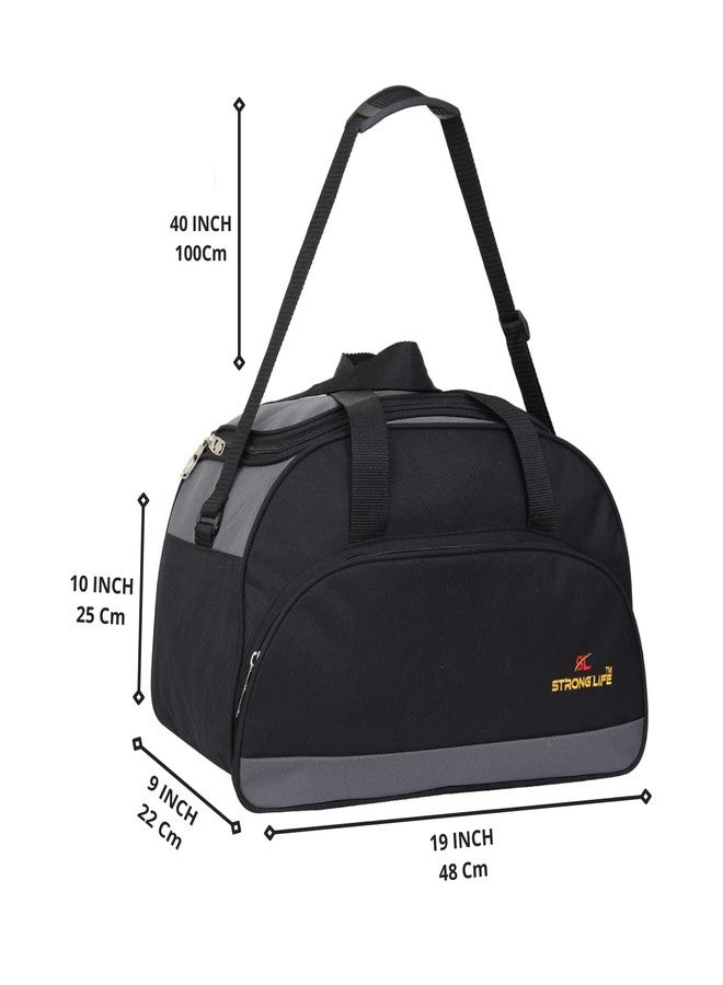Strong Life Cabin Size 48 Cm Polyester Travel Duffle Bag For Men And Women (35 L) (Black), 22 cm - Image 4