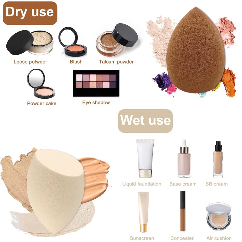 Scartink 12 Pieces Professional Makeup Sponge Set,Latex Free Flawless Soft Setting Face Puffs,Multicolor Beauty Sponge Blender Cosmetic Applicator for Powder,Liquid,Facial Makeup Tools - Image 3