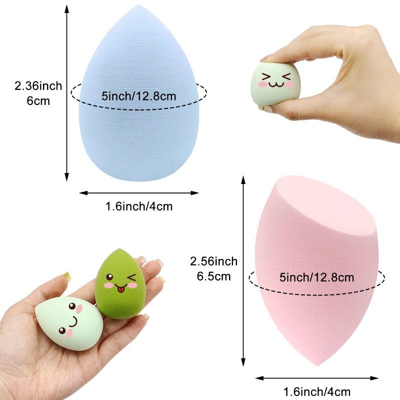 Scartink 12 Pieces Professional Makeup Sponge Set,Latex Free Flawless Soft Setting Face Puffs,Multicolor Beauty Sponge Blender Cosmetic Applicator for Powder,Liquid,Facial Makeup Tools - Image 2