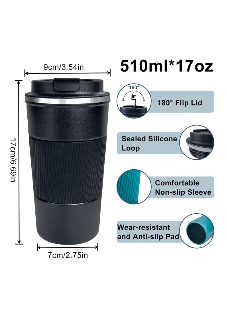 ROEIEIS Stainless Steel Vacuum Insulated Tumbler, Travel Coffee Mug Spill Proof with Lid, Thermos Cup, Reusable Coffee Cup for Hot and Cold - Image 2
