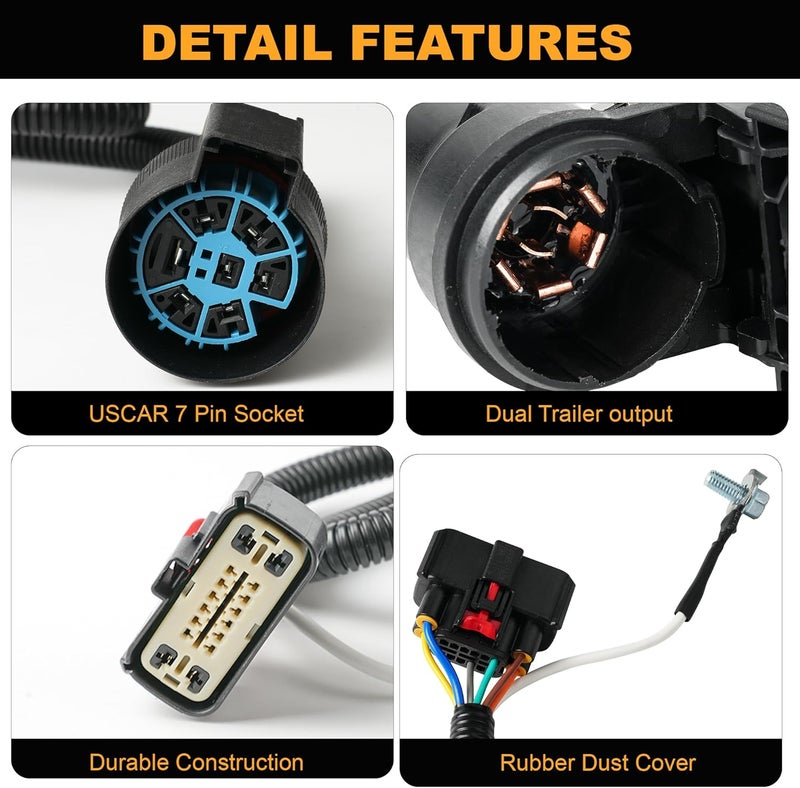 Camotokiit Trailer Hitch Tow Wiring Connector Kit for Ford F-150 - Image 2