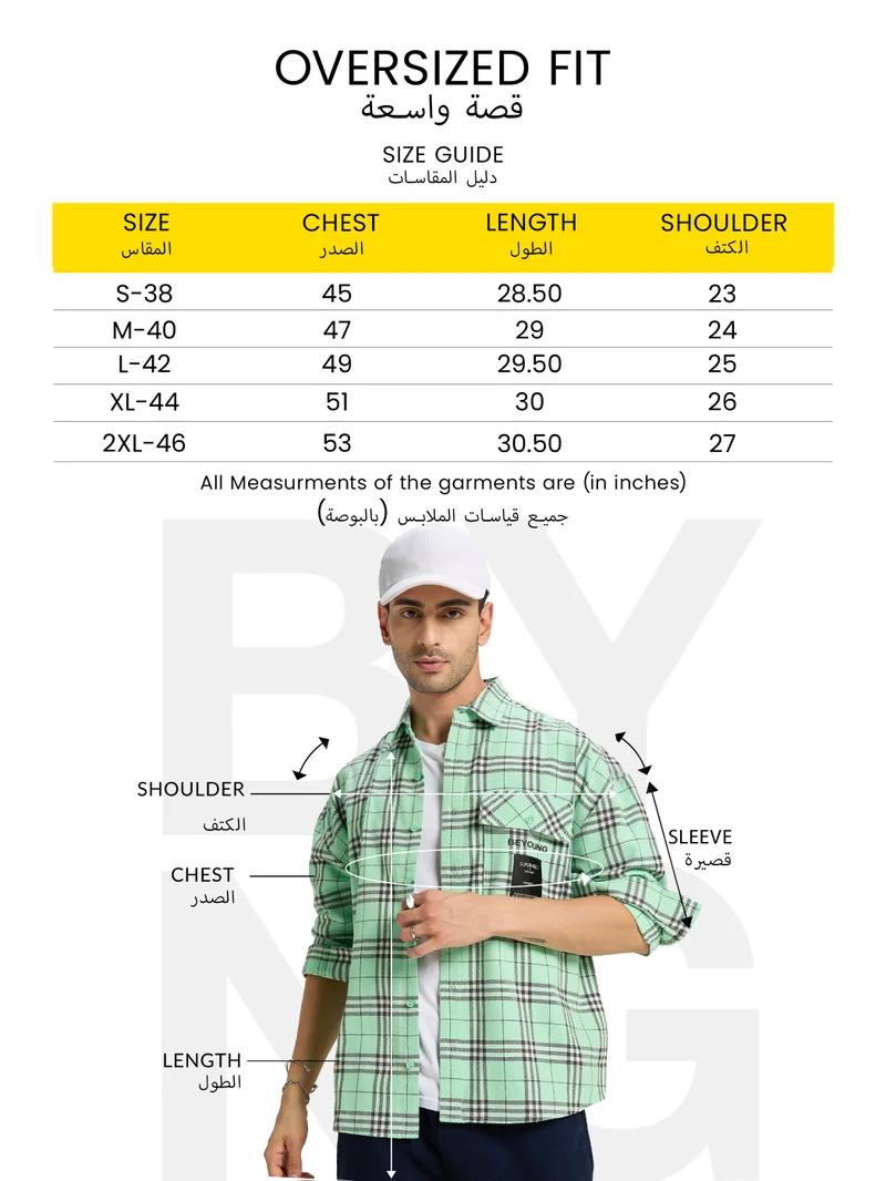 Beyoung Peanut Brown Crochet Half-Sleeves Shirt for Men