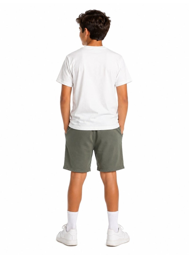 Caesar Boys' 2-piece set: short-sleeved T-shirt and shorts. - Image 2