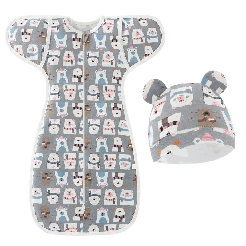 Bluejw 100% Cotton Muslin Swaddle Blanket - Adjustable Newborn Sleeping Sack - Baby Wrap Swaddlers - Image 1