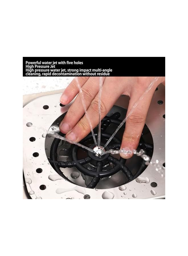 Pitcher Rinser, Stainless Steel Automatic Cup Washer Glass Rinser, High Pressure Cup Washing Equipment with Drain Drip Tray for Home Coffee Shop Bar, 12.8 X 6.9 Inches - Image 4