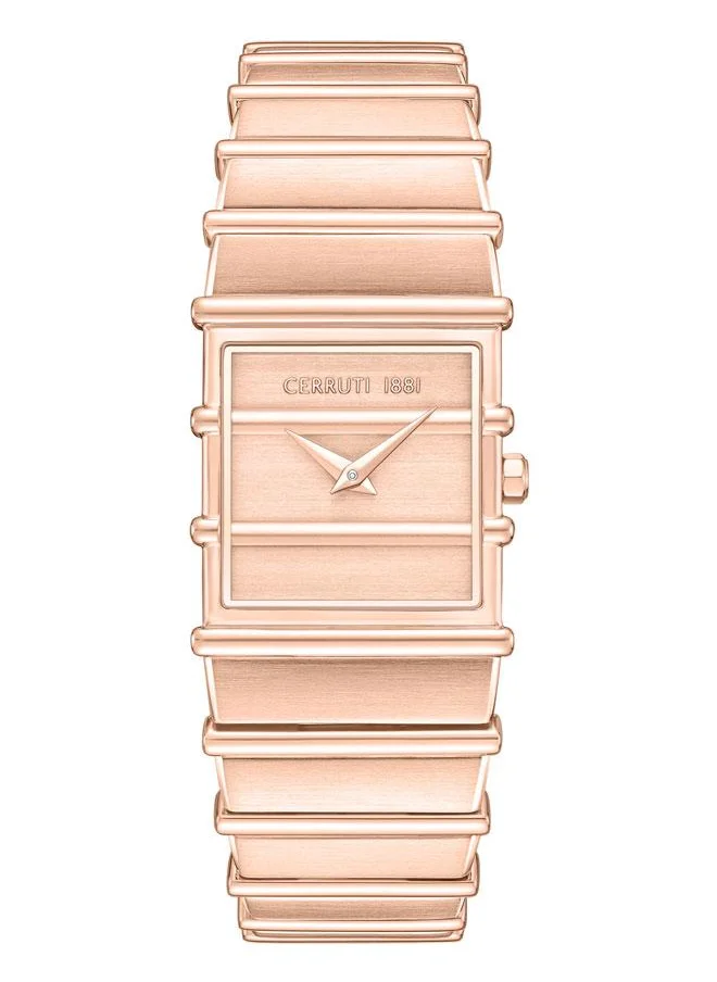 شيروتي 1881 Cerruti 1881 Ladies Yellow Gold Plated Rose Gold Dial Watch