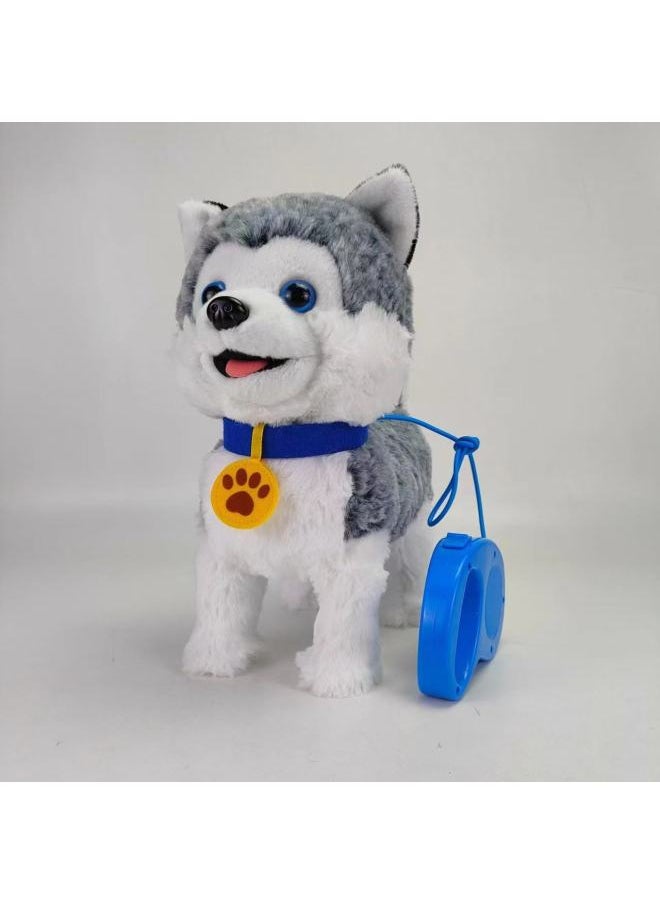 USB Large Tongue Out Licking Dog Touch Barking Children Electric Toy Puppy Walking Can Bark To Learn To Talk-Color:Eskimo Dog  - Image 1
