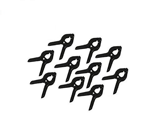Powerpak 10 PCS Photography Backdrop Support Spring Clamp 4.3"/11cm for Background Muslin, Canvas, Paper, Chromakey Screen, Heavy Duty Clip, Photo Studio, Backdrops Backgrounds Woodworking - Image 1