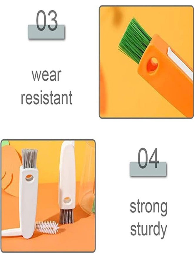 Abhaymart Bottle Cleaning Brush 3 in 1 Multifunctional Bottle Cap Detail Brush Mini Water Bottle Cover Cleaning Brush Bottle Cleaning Brush Set Foldable Bottle Brush Cup Cover Lid Groove Cleaner (2) - Image 4