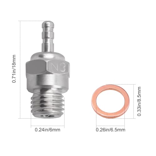 Hobbypark 2pcs 70117 Duty Glow Plug #3 N3 Hot Spark Nitro Engine Parts Replace OS 8 For Traxxas Kyosho HSP HPI Redcat 1/8 1:10th RC Car Truck Buggy - Image 2