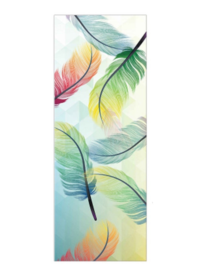NIBEMINENT Feather Print Quick Dry Non-Slip Blanket Yoga Mat Towel - Image 1