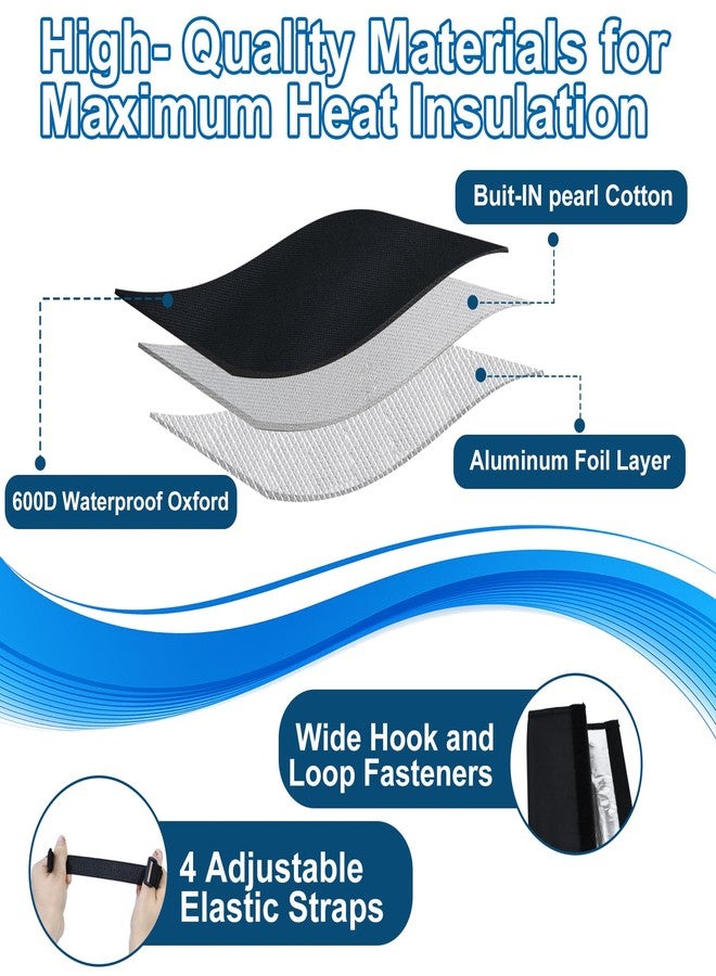 Jeyeou 3 Layers HVAC Copper Pipe Insulation Cover Protector Outdoor 600D Oxford AC Copper Line Insulation Sleeve Wrap for Outside 72x10.2Inch with 4 Adjustable Straps for Central Air Conditioning Mini Splits - Image 3