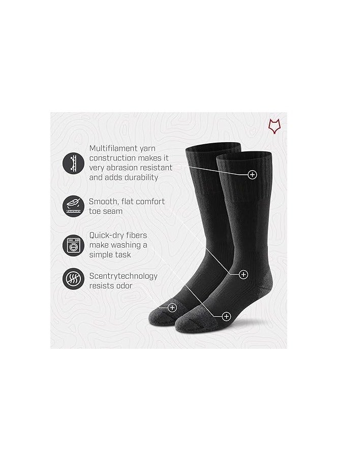 فوكس ريفر جوارب فوكس ريفر لون أسود مقاس لارج فقط Wick Dry® Maximum Md Wt Mid-Calf Boot 6074 - Image 4