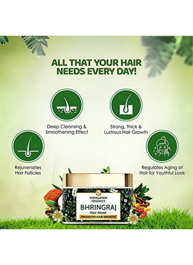 Himalayan organics - Bhringraj Hair Mask With Amla For Men And Women ; Anti Hairfall ; Long Strong Smooth Hair Growth ; Strengthens Hair 200Ml - Image 1