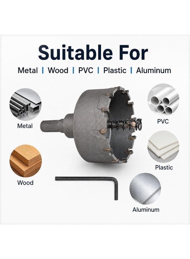 51mm TCT Carbide Tipped Holesaw – Precision Hole Cutter for Metal, Wood, Plastic & Sheet Cutting - Image 4