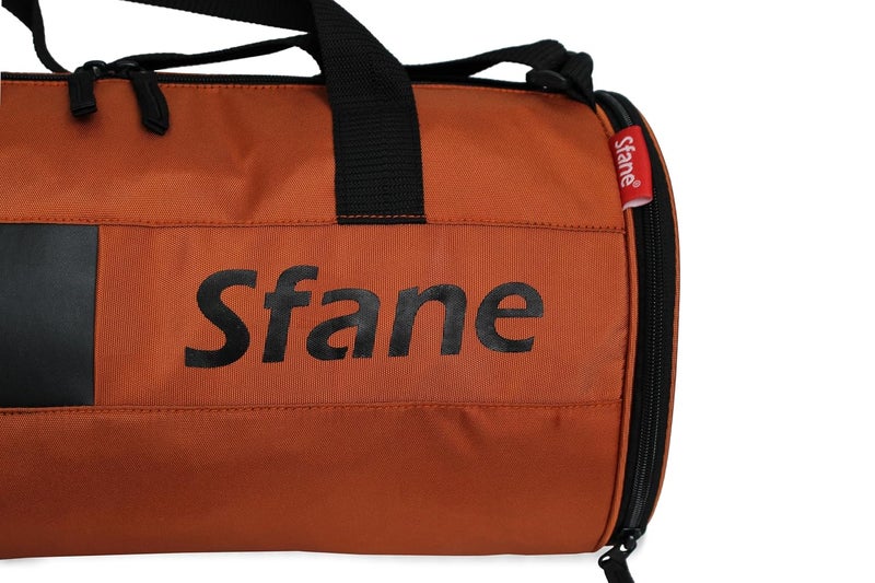 SFANE حقائب رياضية للرجال مع قسم منفصل للأحذية حقيبة رياضية للنساء حقائب دوفل للصالات الرياضية ، حقائب رياضية - برتقالي - Image 2