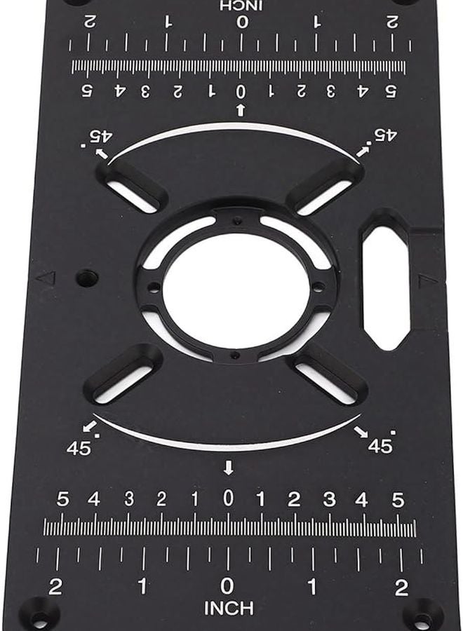 لوحة إدراج طاولة التوجيه من الألومنيوم مع فتحات قابلة للتعديل لآلة التشذيب مقاس 62 × 70 مم تشمل حلقات إدراج - Image 5