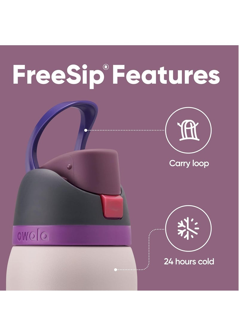 Owala - FreeSip Insulated Stainless Steel Water Bottle with Straw for Sports and Travel, BPA-Free, 32oz, Green - Image 1