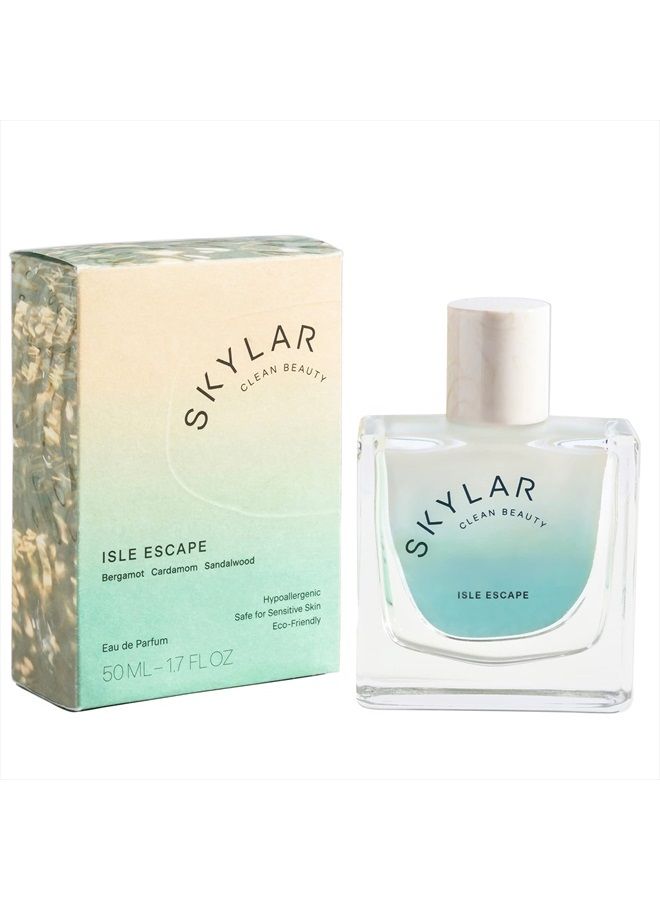 Skylar Isle Escape Eau de Perfume - Hypoallergenic & Clean Perfume for Women & Men, Vegan & Safe for Sensitive Skin - Fresh Perfume with Notes of Bergamot, Cardamom & Sandalwood - (50mL /1.7 Fl oz) - Image 1