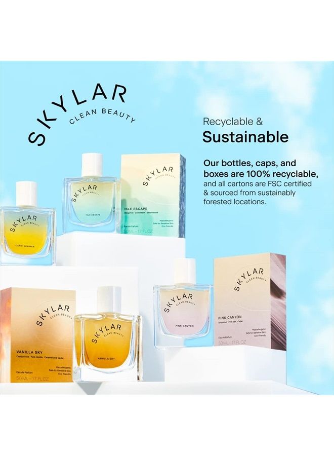 Skylar Isle Escape Eau de Perfume - Hypoallergenic & Clean Perfume for Women & Men, Vegan & Safe for Sensitive Skin - Fresh Perfume with Notes of Bergamot, Cardamom & Sandalwood - (50mL /1.7 Fl oz) - Image 5