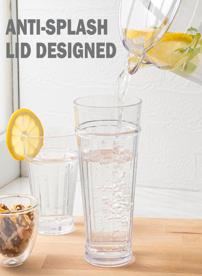 bzyoo 64oz (2 Quarts) Liberty Clear Water Pitcher with Lid – Break Resistance, BPA Free Great for Ice Tea, Sangria, Lemonade, Party and Home - Image 3