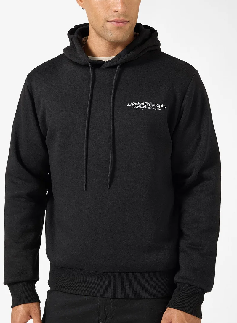 JJ Rebel  Graphic Regular Fit Pullover Hoodie for Men | Best Price UAE
