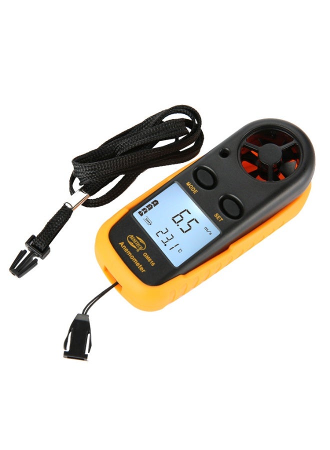 بينيتيك مقياس سرعة الرياح الرقمي مع شاشة LCD بإضاءة خلفية، خمس وحدات لقياس سرعة الرياح، قياس درجة الحرارة مئوية/فهرنهايت، عرض السرعة الحالية والقصوى والمتوسطة - Image 1