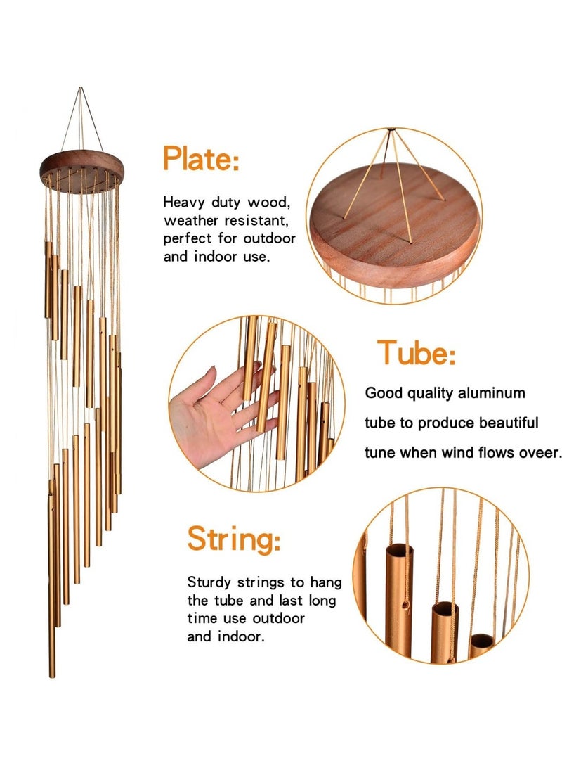 أجراس الريح للخارج، هدايا تذكارية أجراس ريح خارجية، أجراس ريح تذكارية مع خطاف S لتزيين حديقة المنزل - Image 2