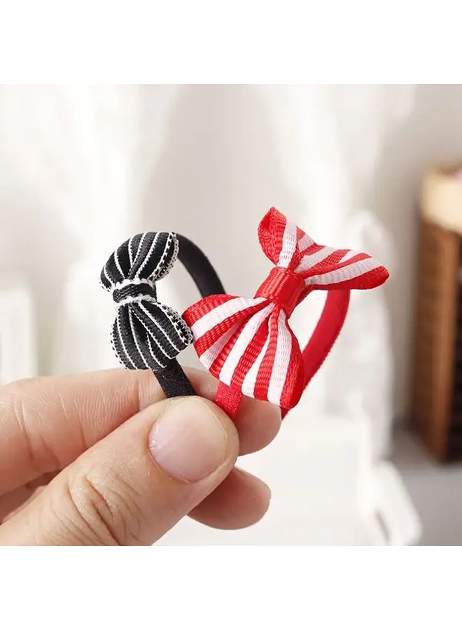 Red 3 Piece Set Miniature Doll Hair Accessories DIY Craft Kit - Image 5