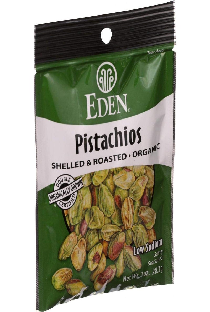 Eden Organic Shelled and Dry Roasted Pistachios, 1 Ounce (Pack of 12) - Image 2