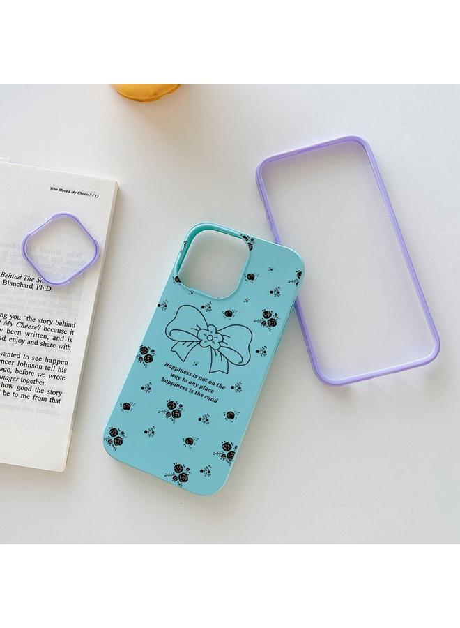 Zaboon Case For iPhone 13 Pro Max Floral Bow PC Hybrid TPU Phone Case - Image 3