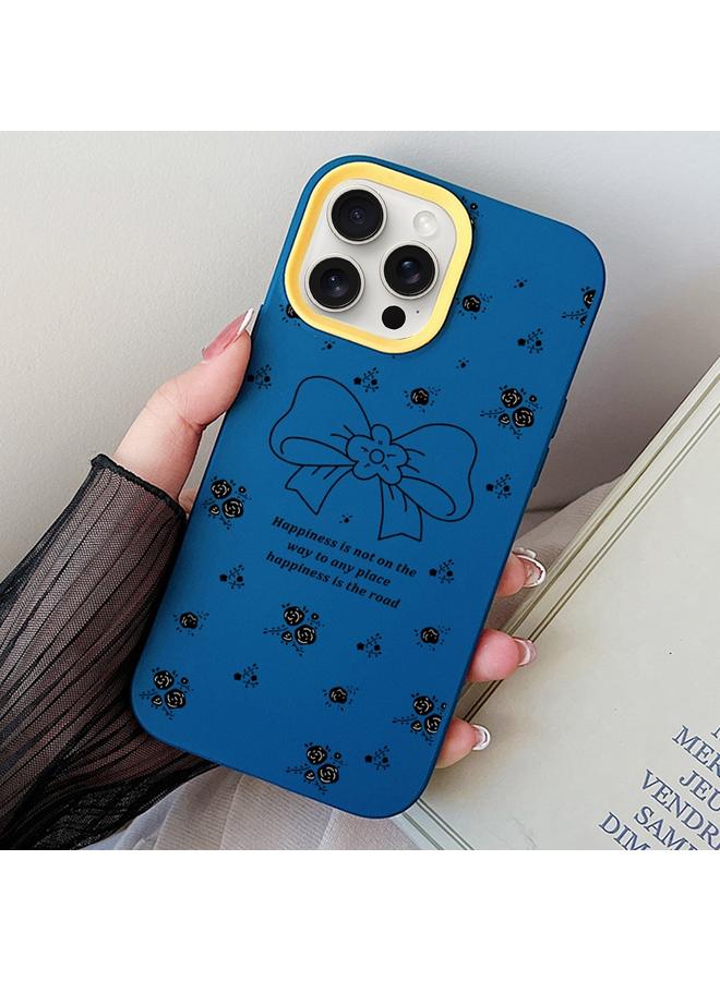 Zaboon Case For iPhone 13 Pro Max Floral Bow PC Hybrid TPU Phone Case - Image 1