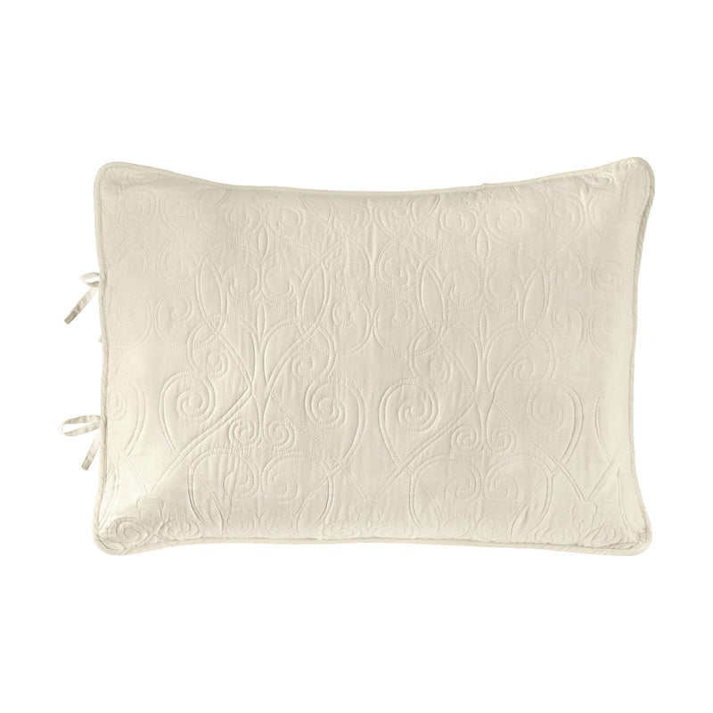 LAURA ASHLEY Laura Ashley Felicity Collection Quilt Set-100% Cotton  Reversible  All Season Bedding with Matching Sham(s)  Pre-Washed for Added Softness  Queen  Ivory  - Image 4