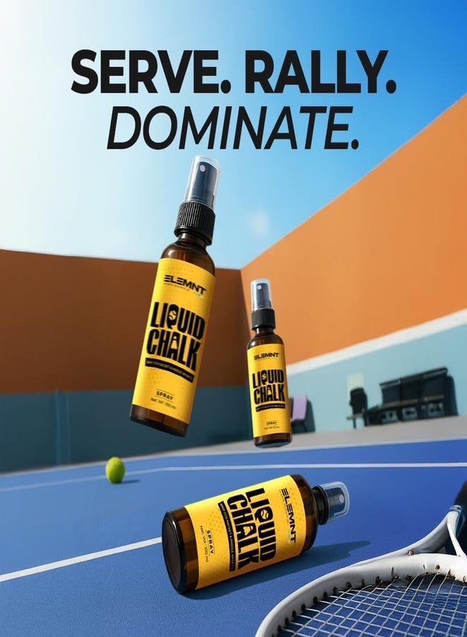 Elemnt Liquid Chalk for Racket Sports | Badminton, Lawn Tennis, Paddle Ball| Ideal for Racket Sports, Tennis Racket Grip, Squash | Quick Dry Formula for Sweat Free Hands | 100 ML - Image 5