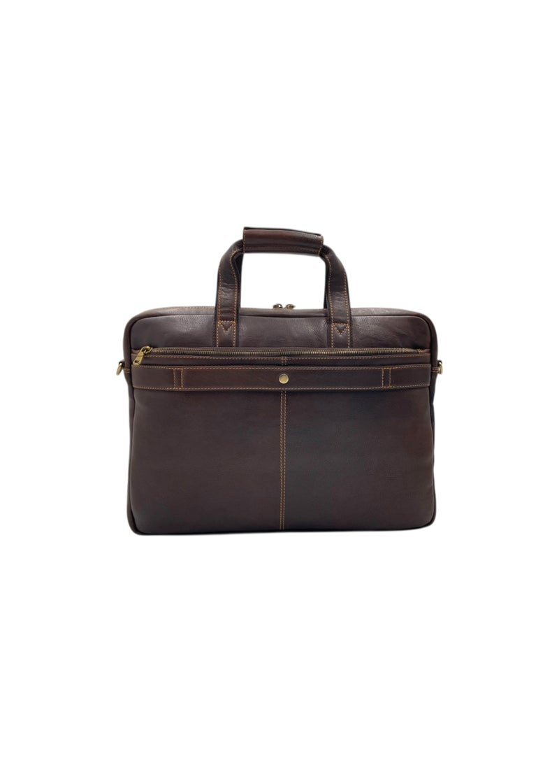 LAVERI LEATHER LAVERI Laptop Bag for Men - Leather Messenger Bag for Office - Fits up to 15 Inch Laptop - Shoulder Bag with Multiple Compartments - Executive Leather Bag for Work/Travel/Casual - 2888 - Image 4