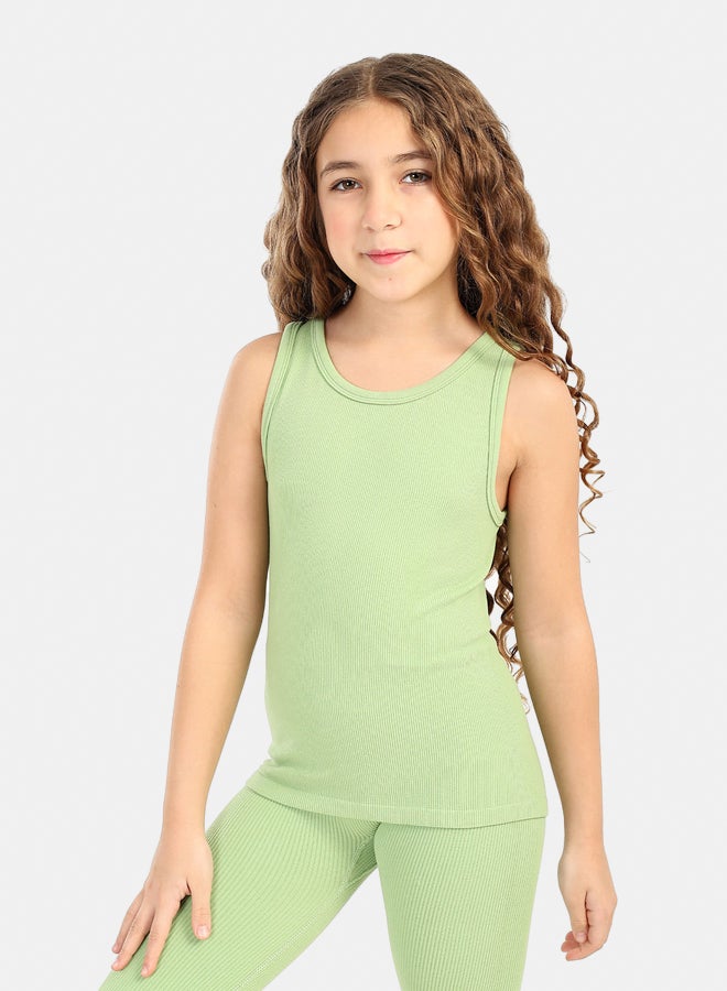 Carina Girly Ribbed Tank Top - Image 2