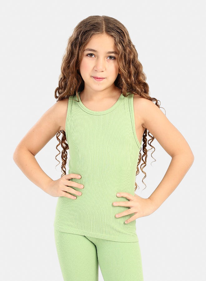 Carina Girly Ribbed Tank Top - Image 1