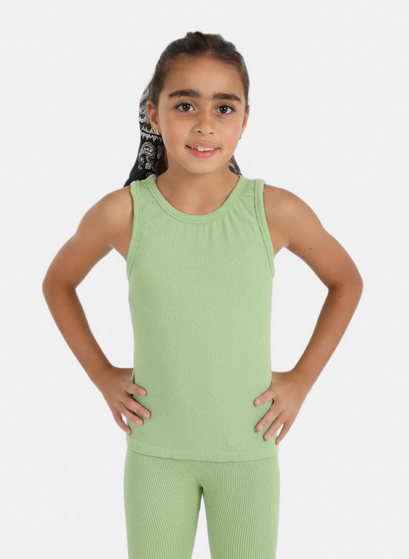 Carina Girly Ribbed Tank Top - Image 1