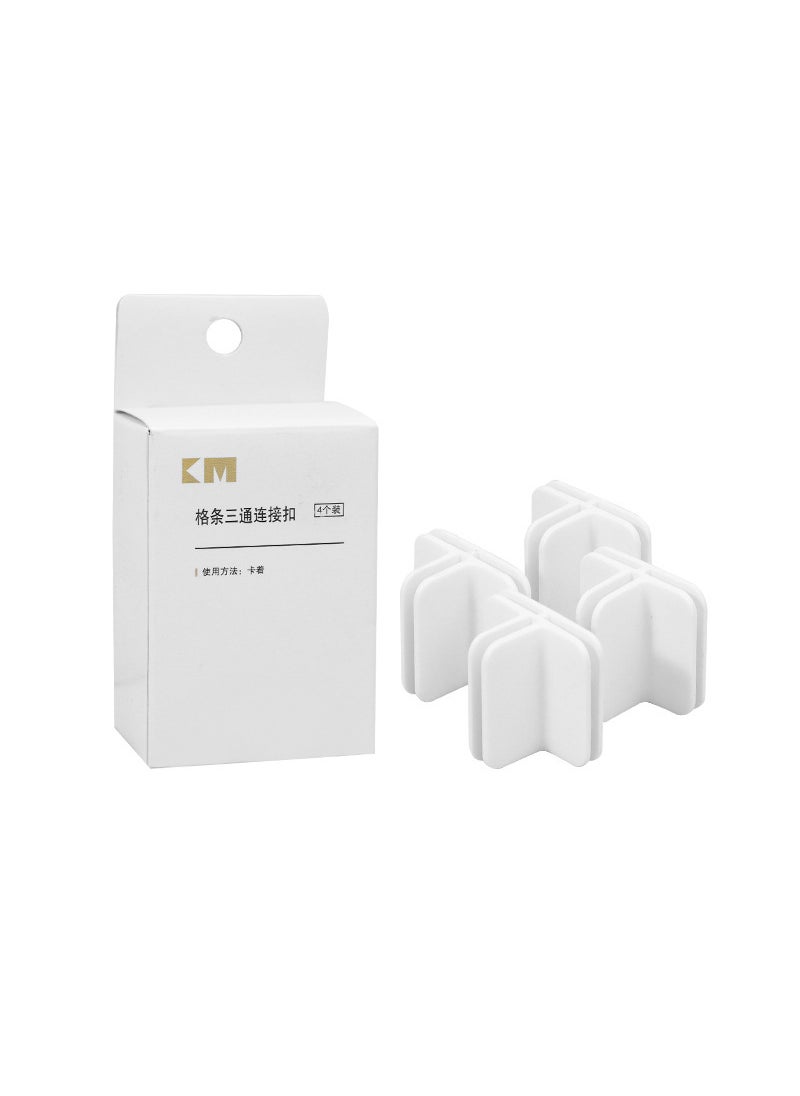 Generic - Creative Plastic Drawer Dividers Adjustable Partition ClipsThree-way connecting buckle Three-way connecting buckle - Image 1